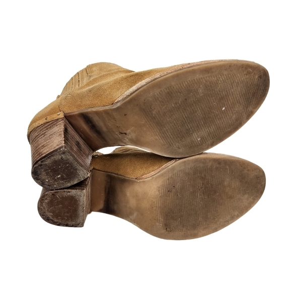 Steve Madden Camel Suede Leather Ankle Boots Women's Size 9 - Picture 8 of 11